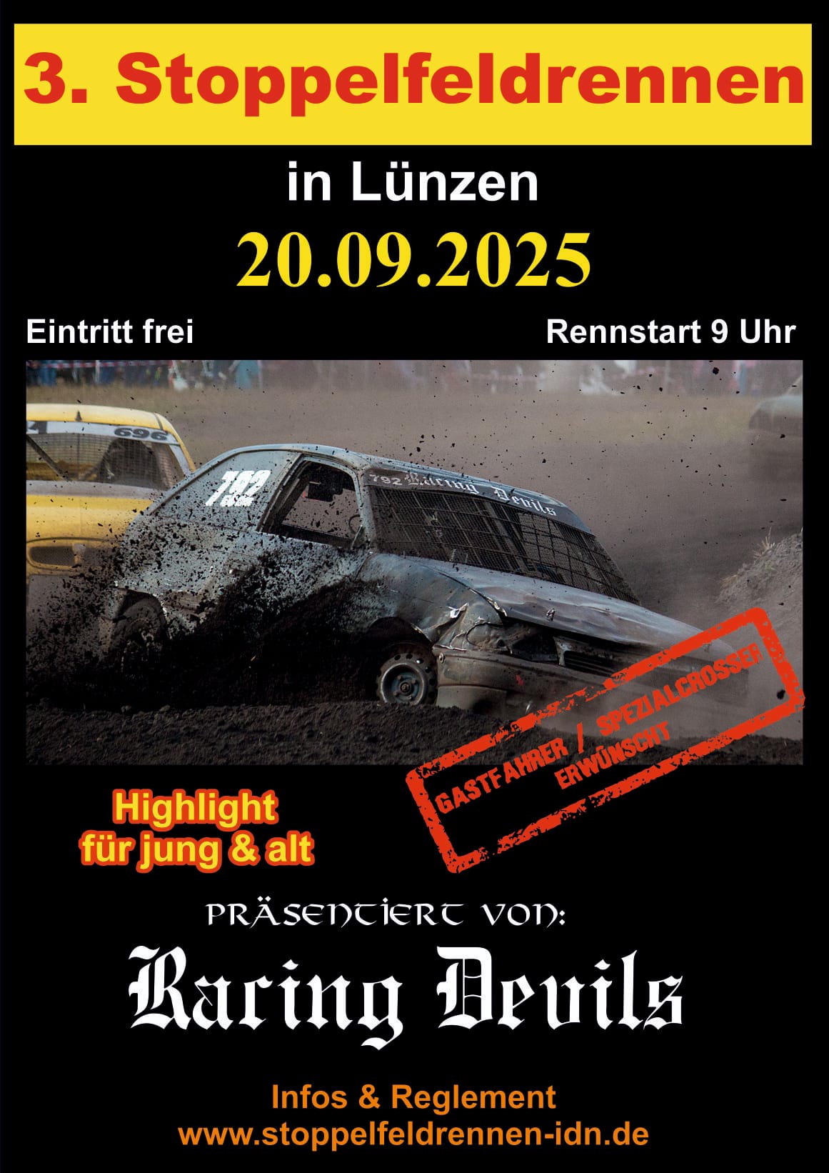 Anfahrt Stoppelfeldrennen Grauen 2025